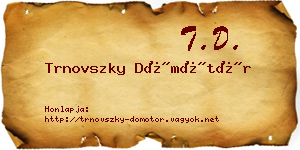 Trnovszky Dömötör névjegykártya